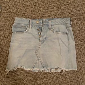 denim mini skirt